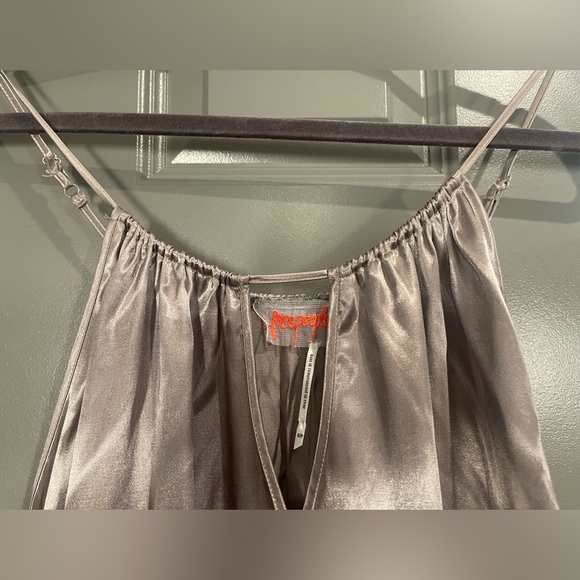 Free People Kate Sleeveless Wide Leg Jumpsuit Champagne - Picture 13 of 13